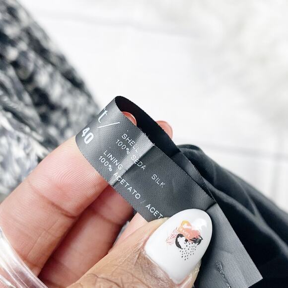 Sita Murt Silk Abstract Dress with a Draping Neckline and Cord. Belt Size 8 - Picture 5 of 6